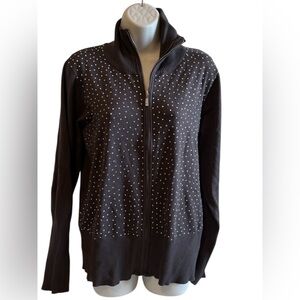 Elegant Black Studded Women's Sweater
